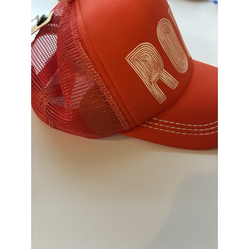 Vintage Y2K ROXY Women’s Red/White Mesh Back Trucker Hat Adjustable Logo Cap - Picture 2 of 5